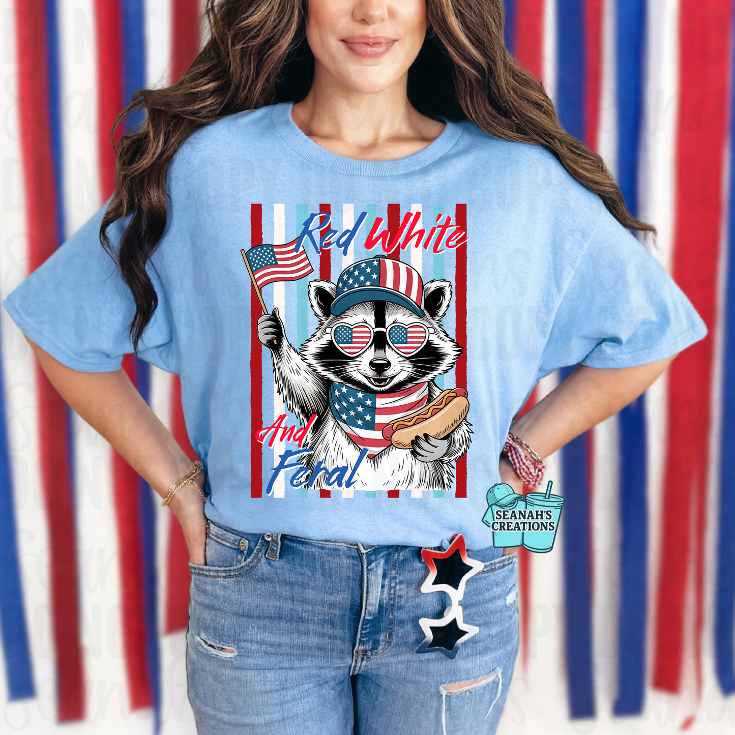 🇺🇸 Red White & Feral Tee