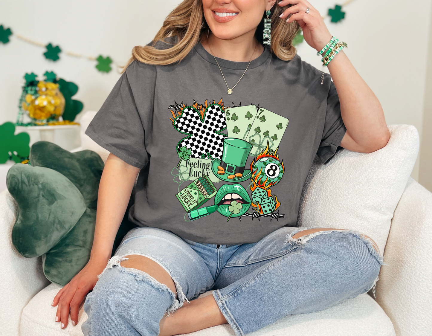 🍀 Feelin’ Lucky Statement Tee 🔥