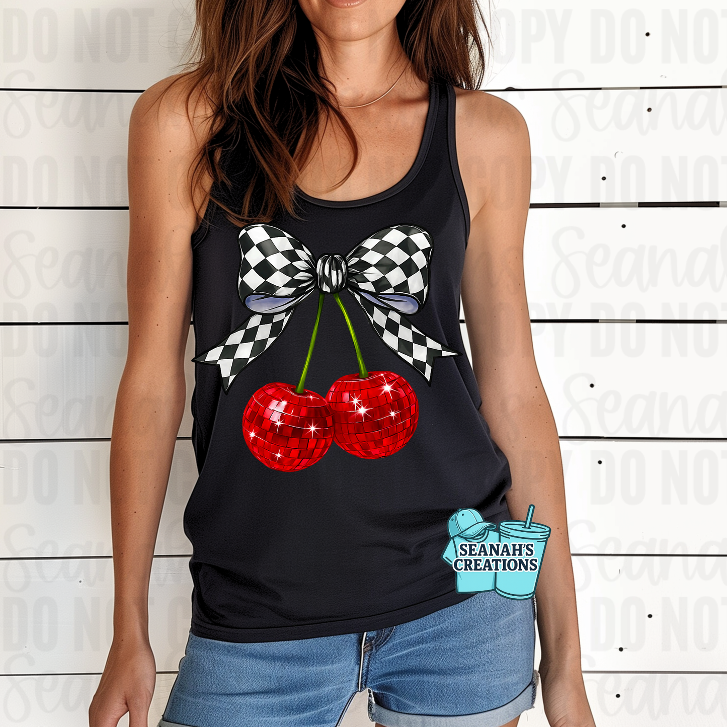 🍒 Disco Cherry Bow Tank
