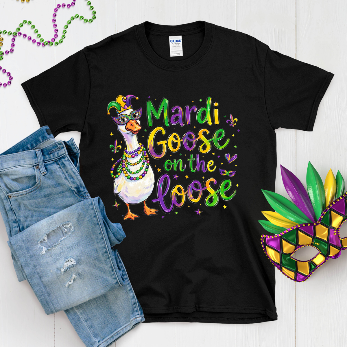 Mardi Goose on the Loose Tee