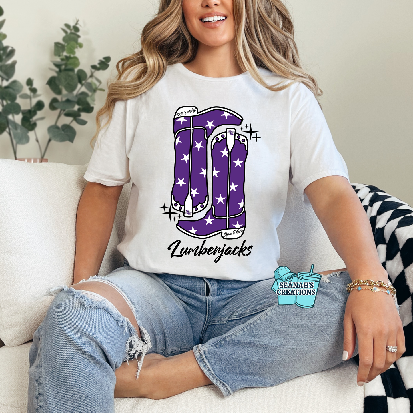 💜 Lumberjacks Western Boots Tee
