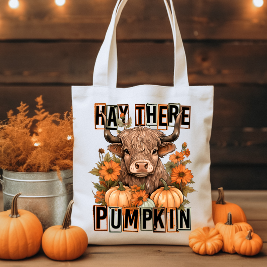 🍂🐮 “Hay There Pumpkin” Tote Bag 🎃🌻