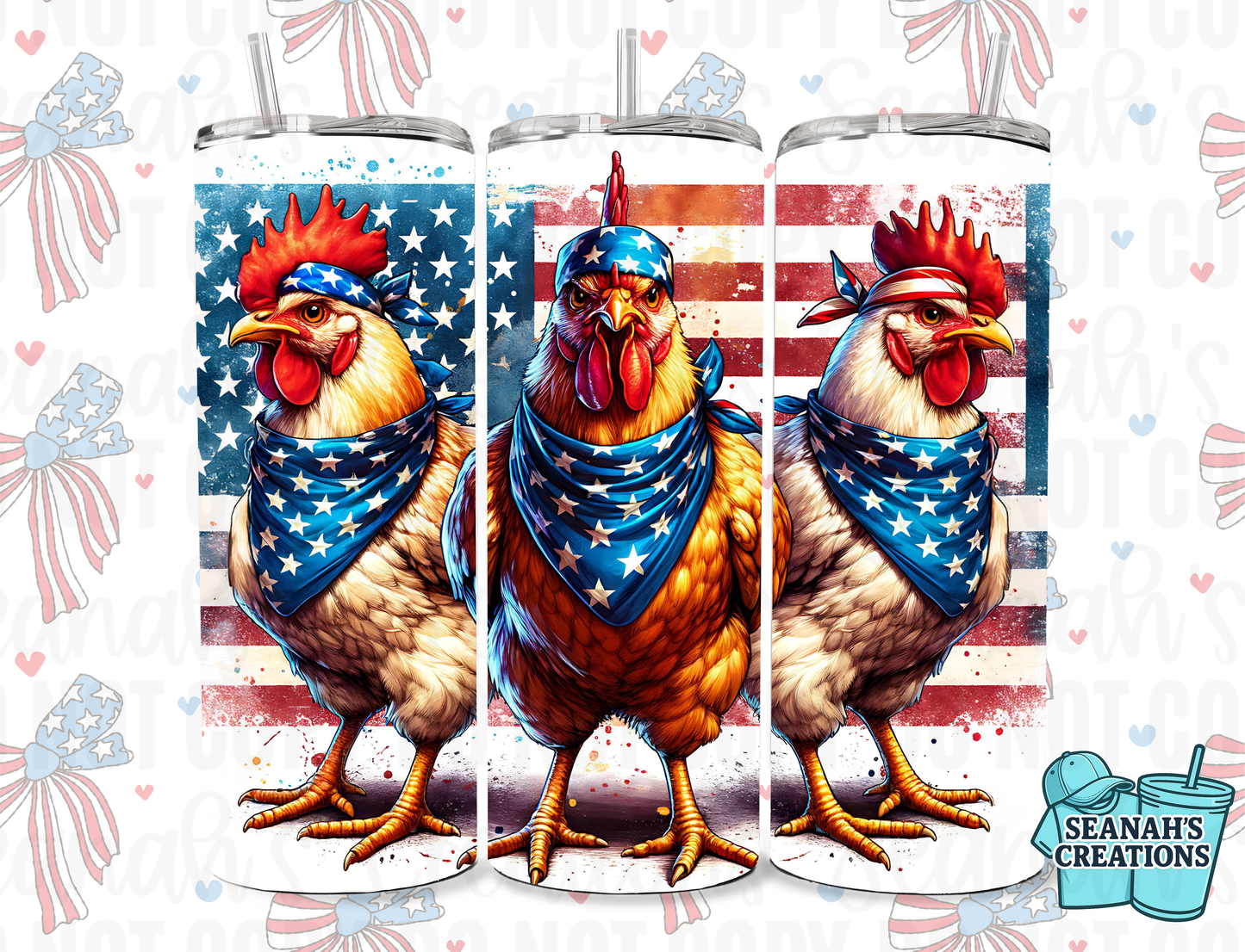 Patriotic Chicken 20oz Tumbler