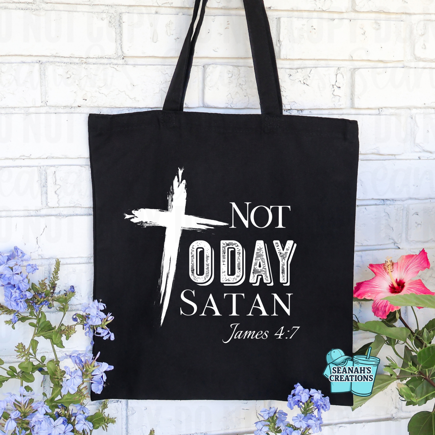 ✝️ Not Today Satan Tote Bag