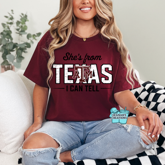 🤎 Texas A&M “She’s From Texas” Tee