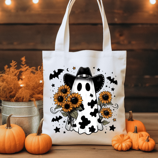 👻🌻 Cow Print Ghost Tote 🌻👻