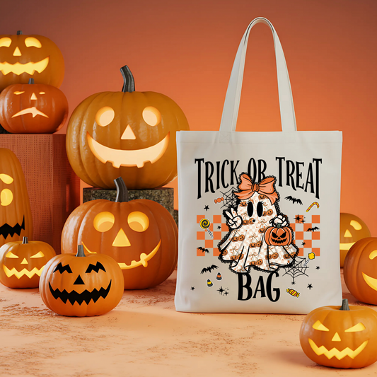 🎃👻 Bow or Hat Trick-or-Treat Tote 🕷️🍬