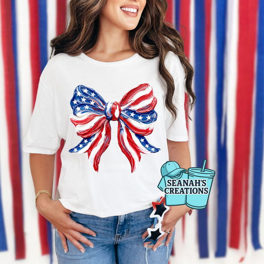 🎀 Patriotic Bow Tee