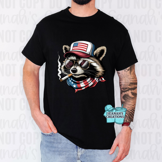 Patriotic Raccoon Tee
