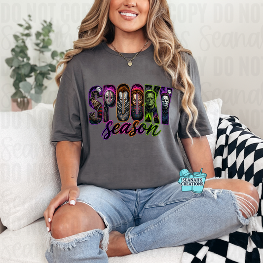 👻💚 Neon Spooky Season Horror Tee