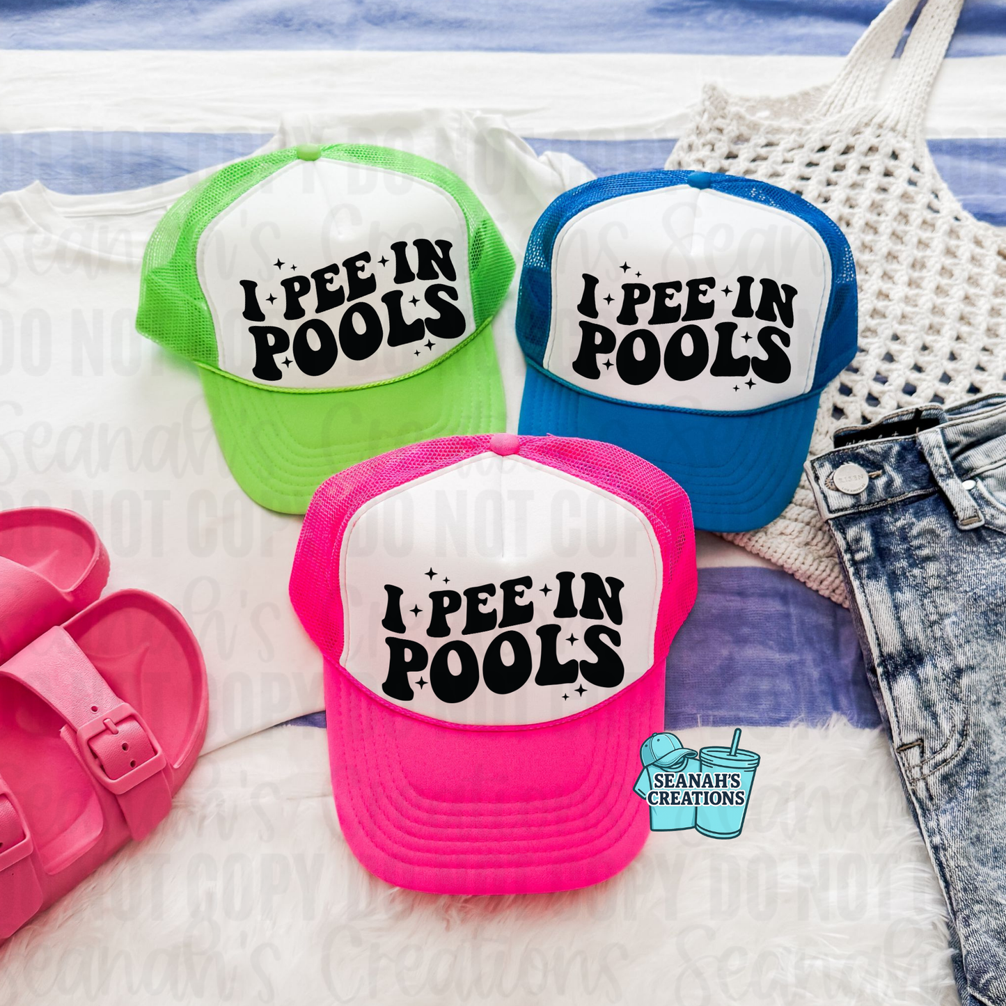 💦 “I Pee In Pools” Trucker Hat