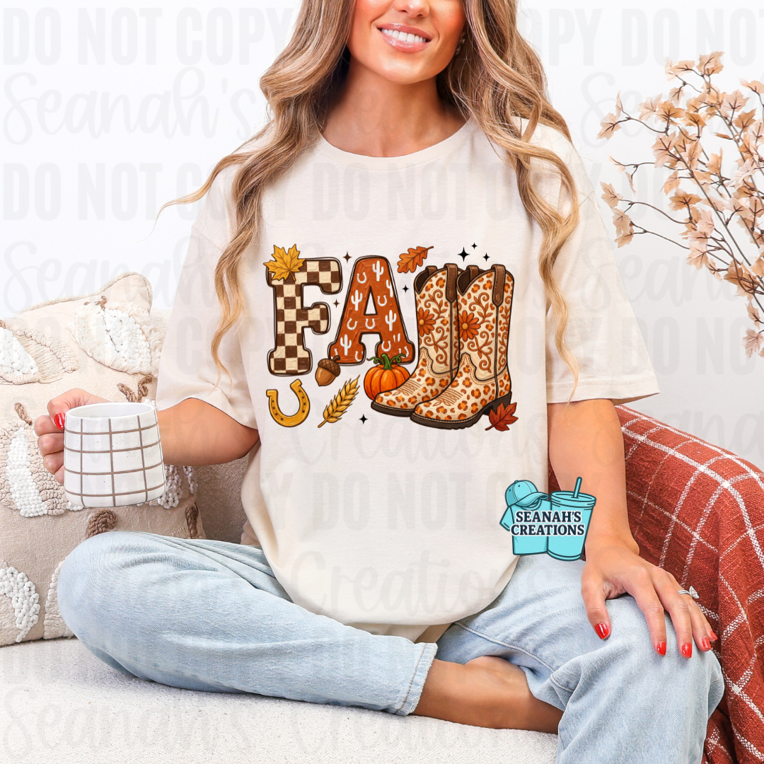 🍂 Western Fall Boots Tee