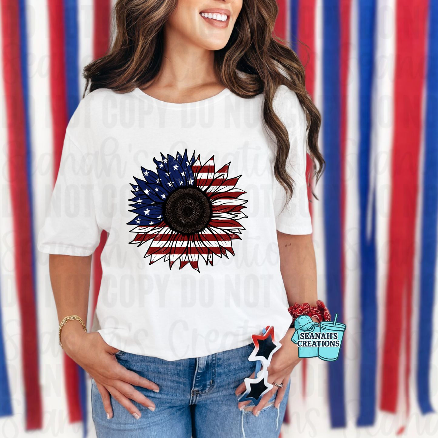🌻 Patriotic Sunflower Tee 🇺🇸