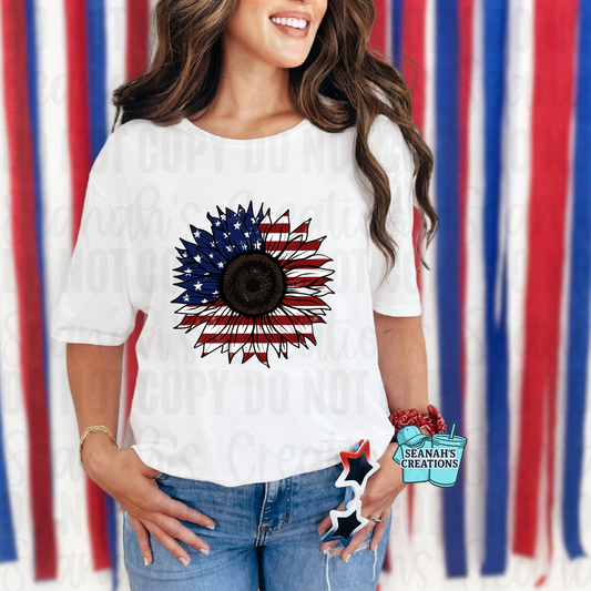 🌻 Patriotic Sunflower Tee 🇺🇸