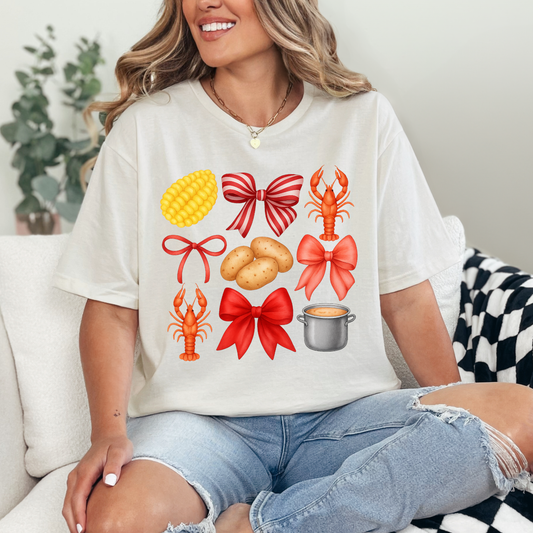 Crawfish Bow Tee 🦞