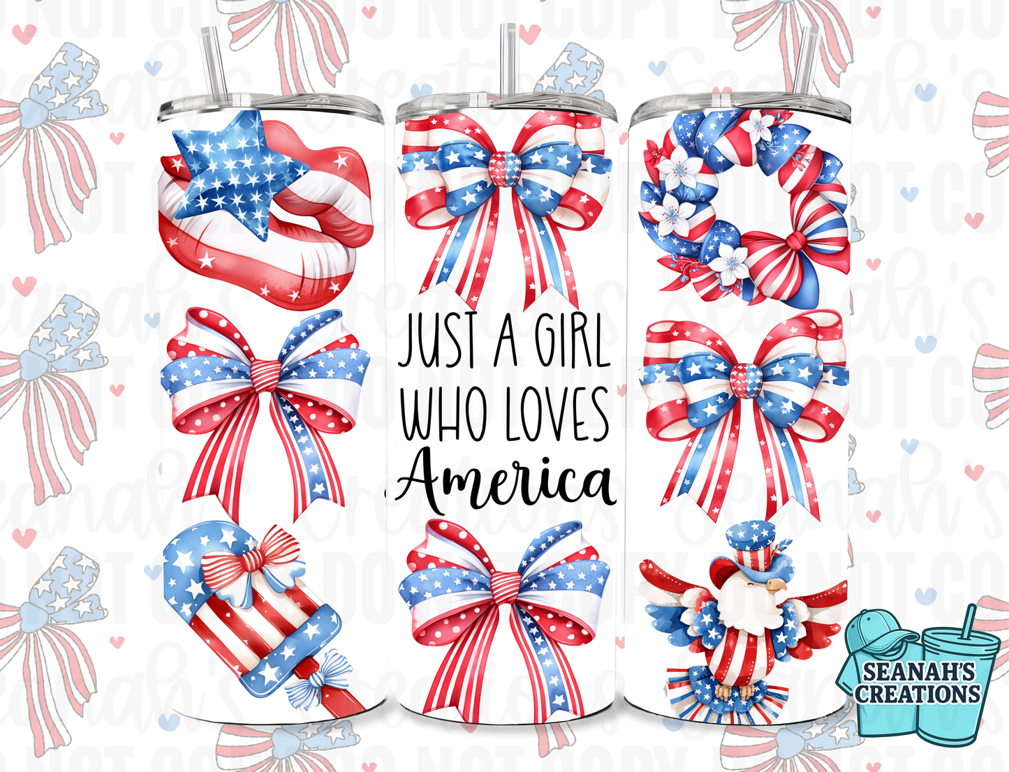 Just a Girl Who Loves America 20oz Tumbler