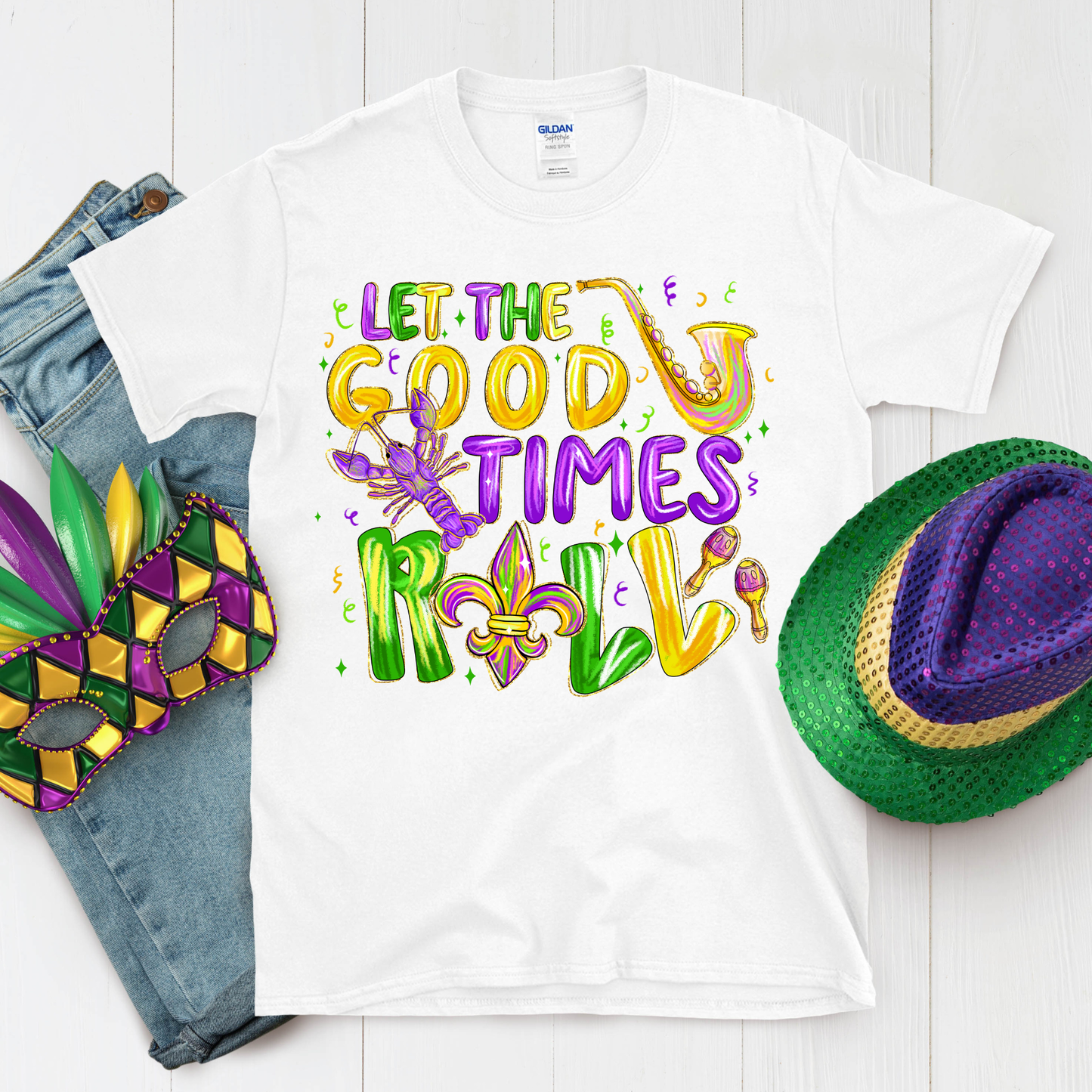 🎷 Let the Good Times Roll Mardi Gras Tee 🎷