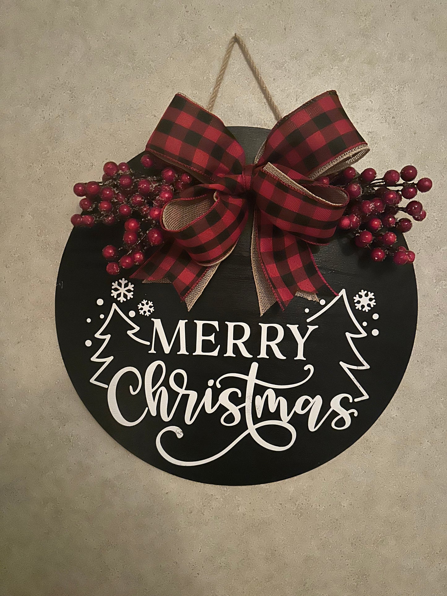 Merry Christmas door sign