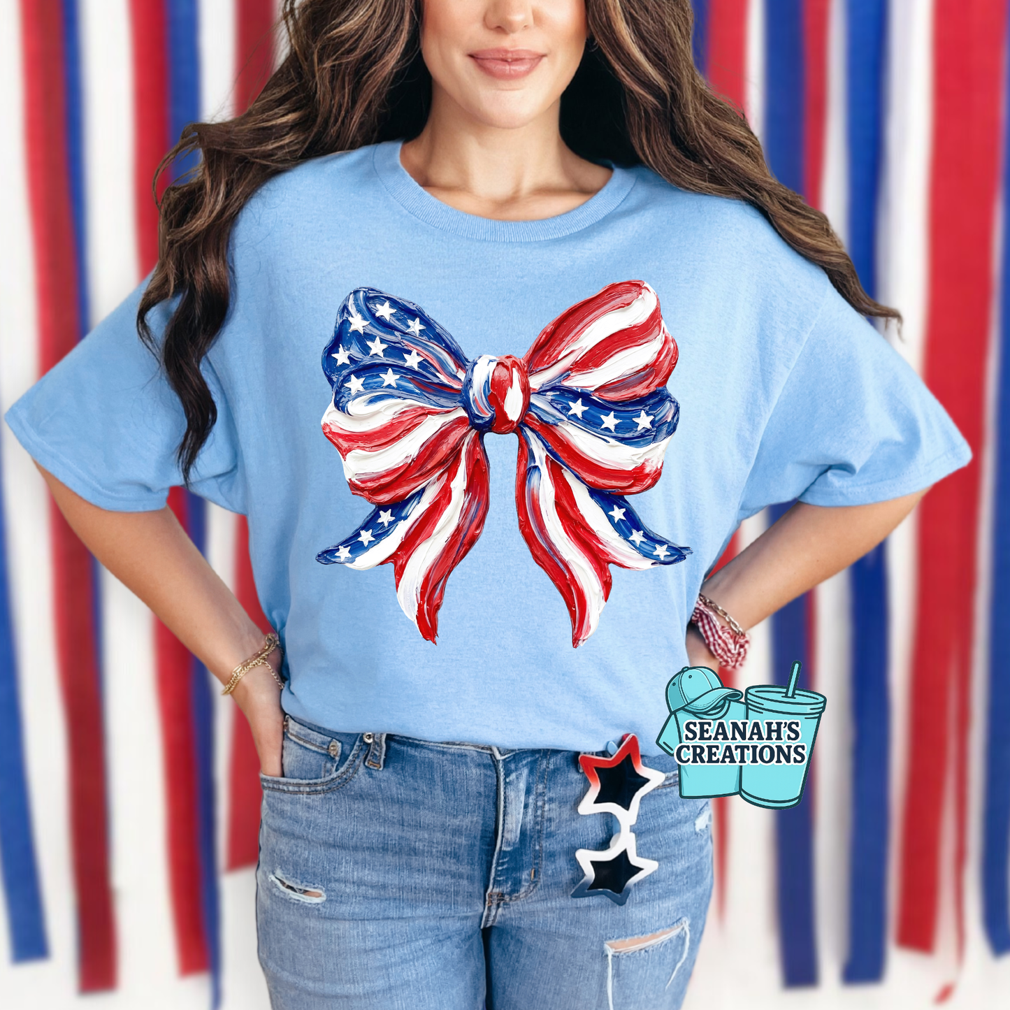 🎀 Patriotic Bow Tee