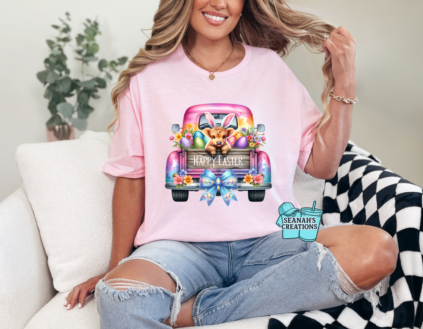 🐰🌸 Easter Bunny Truck Tee