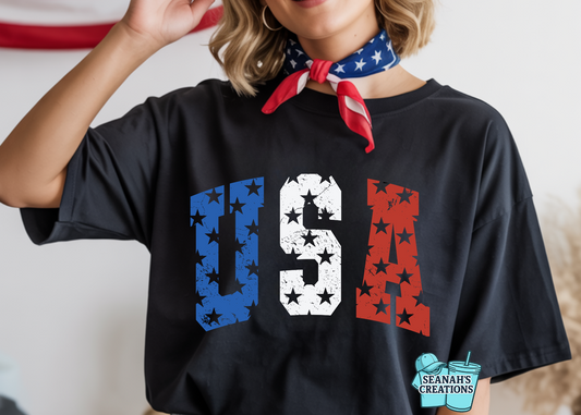 🇺🇸 USA Star Distressed Tee