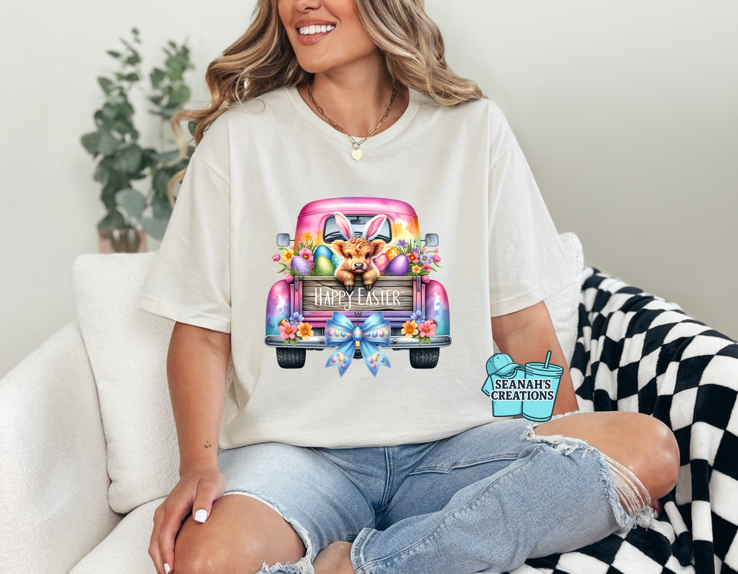 🐰🌸 Easter Bunny Truck Tee