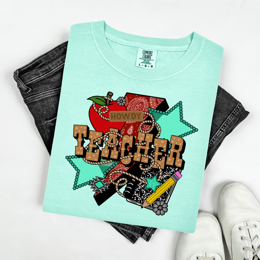 🤠Howdy Teacher Western Tee