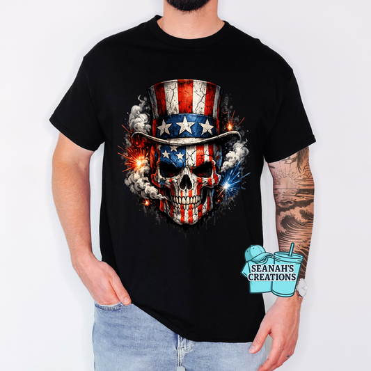 💀 Patriotic Skull Tee