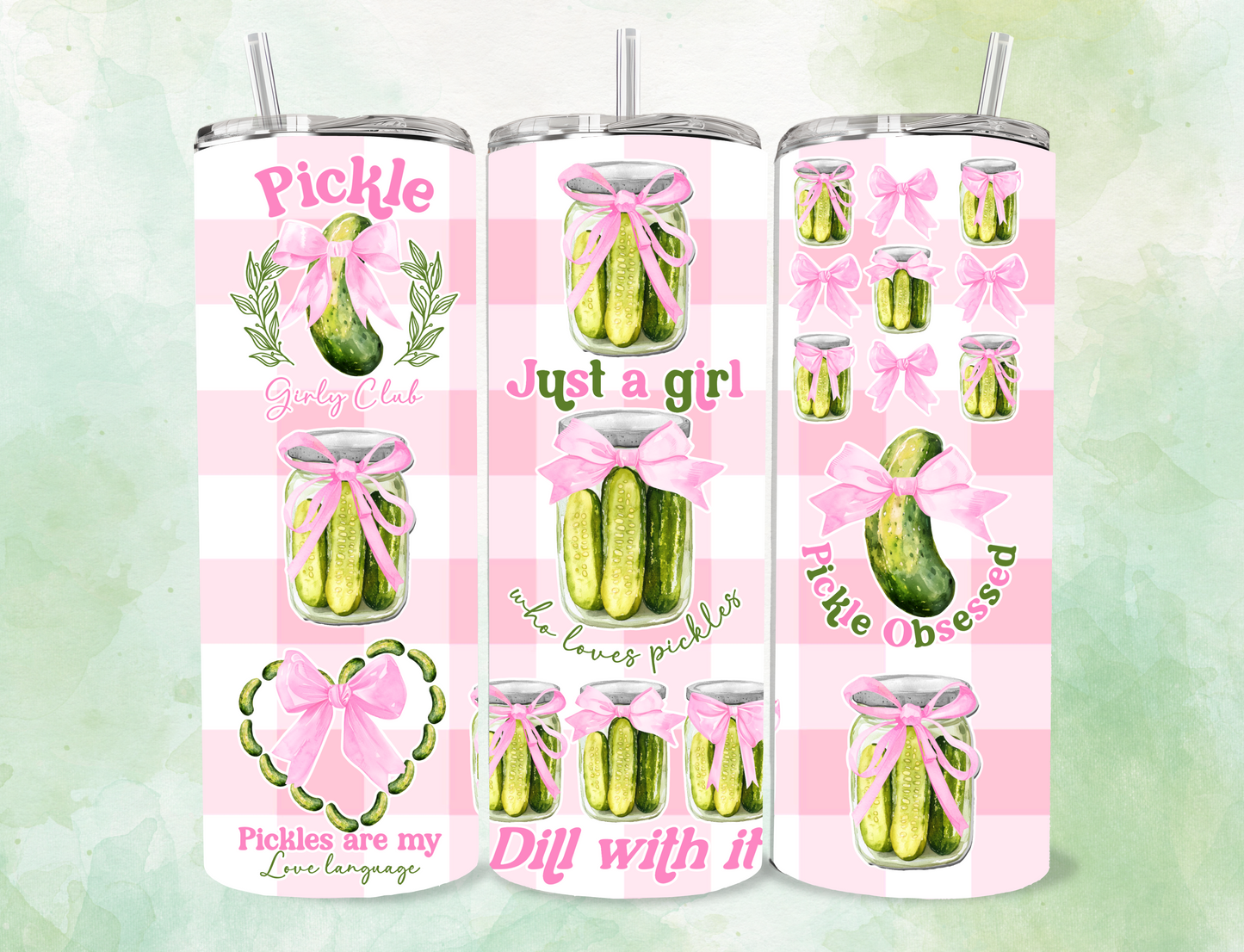 ✨ Pickle Girly Club Tumbler ✨
 – 20oz Skinny Tumbler