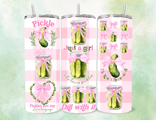 ✨ Pickle Girly Club Tumbler ✨
 – 20oz Skinny Tumbler