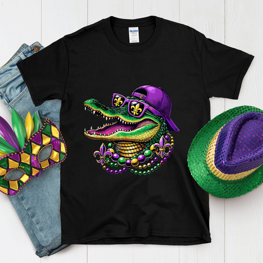 Mardi Gras Gator Tee
