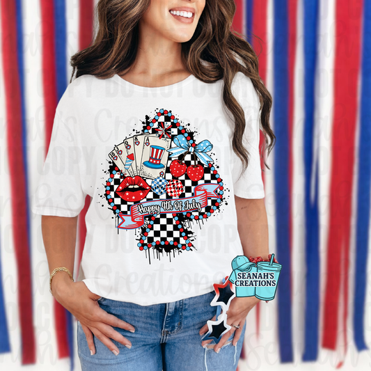 Happy 4th of July Cross Tee