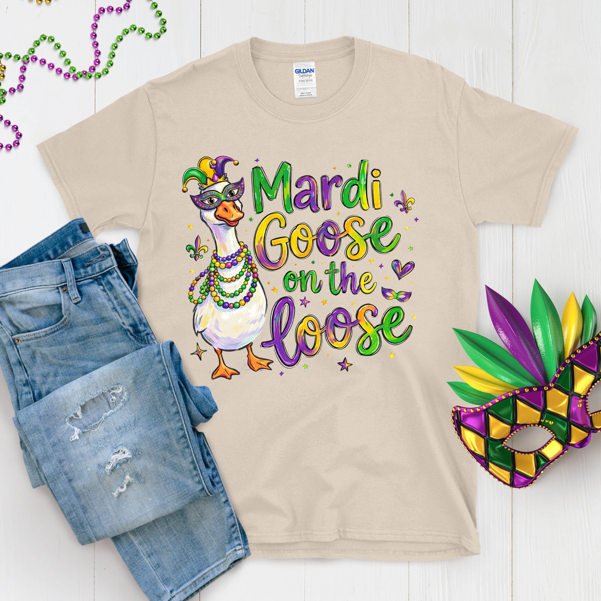 Mardi Goose on the Loose Tee