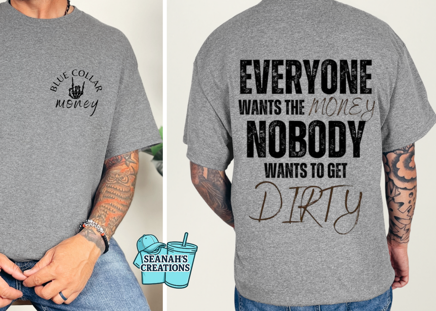 🔧 Blue Collar Money Tee