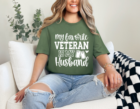 🇺🇸 My Favorite Veteran Is My Husband Tee