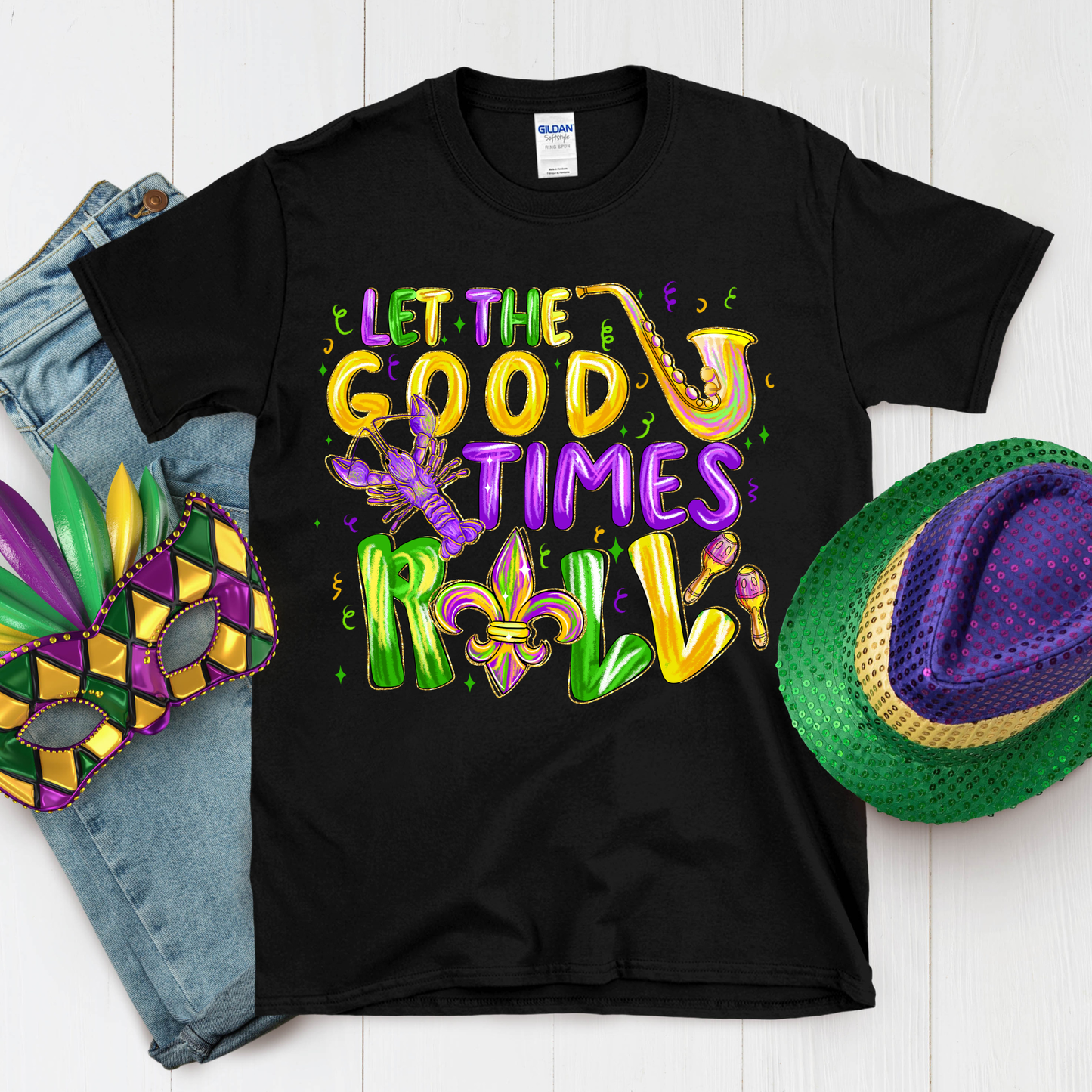 🎷 Let the Good Times Roll Mardi Gras Tee 🎷