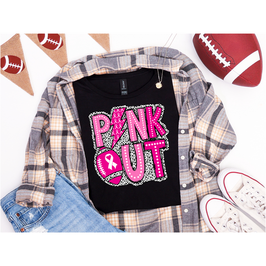 🎀 PINK OUT Football Tee – Support, Strength & Style! 🎀