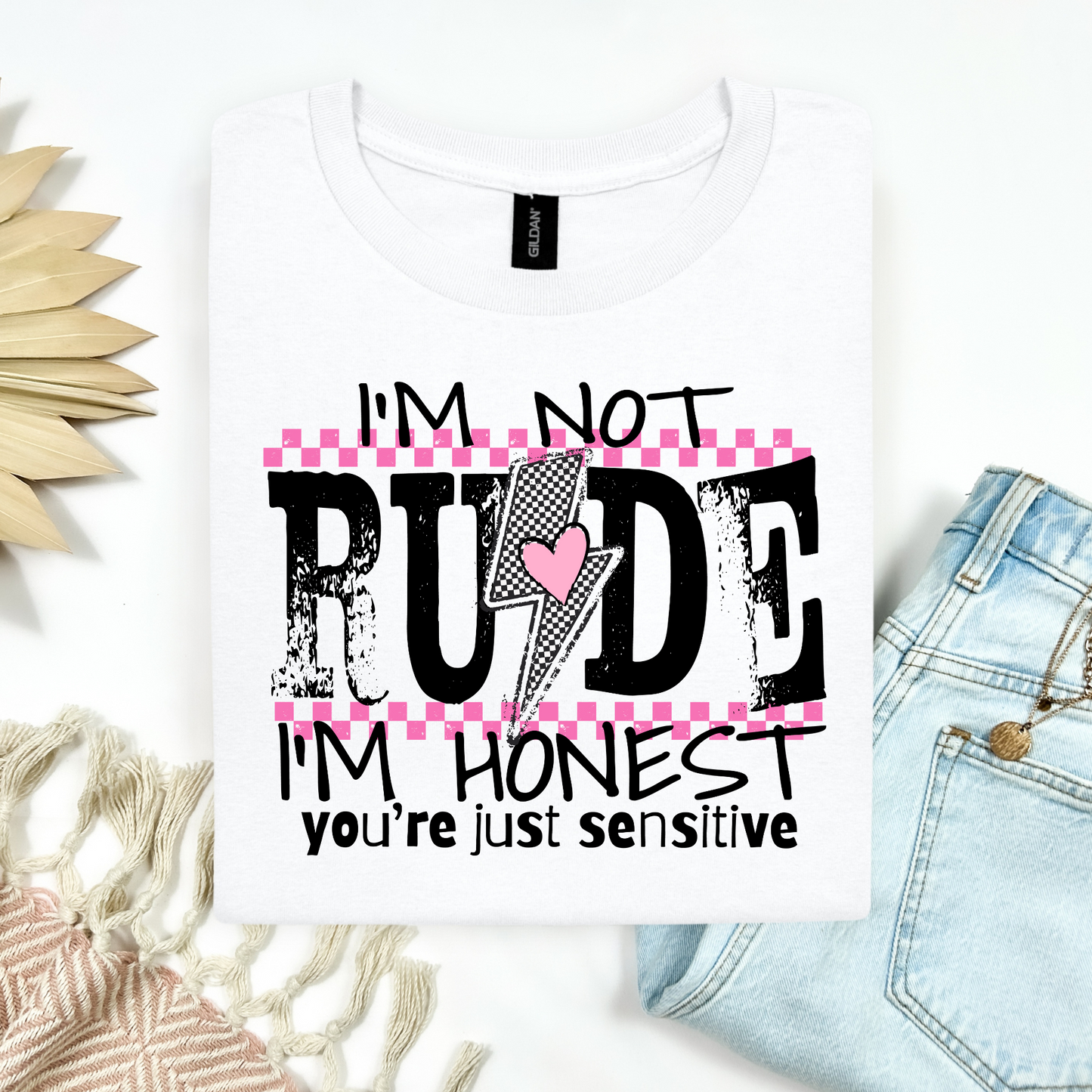 ⚡ “I’m Not Rude, I’m Honest” Graphic Tee – Attitude with a Wink ⚡