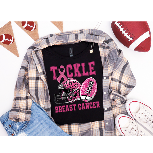 🏈🎀 Tackle Breast Cancer Tee – Show Strength, Support & Spirit! 🎀🏈