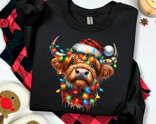 🎄 Highland Cow Christmas Sweatshirt